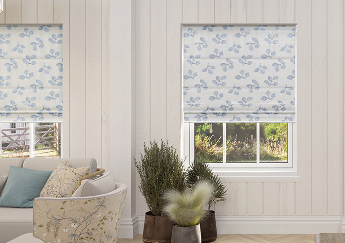 Loralei, Blue Mist - Motorised Roman Blind - Image 3